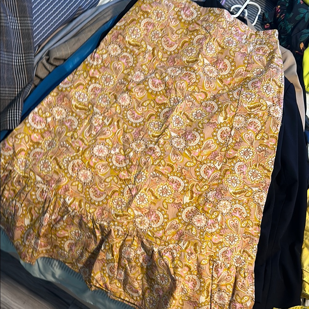 Floral Yellow Skirt